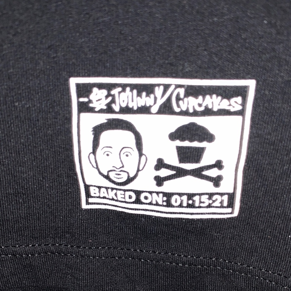 Johnny Cupcakes Before Buddies Fitted Black Tee Size Medium (fits like a small) - Picture 3 of 10